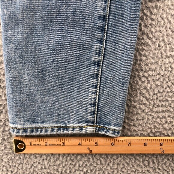 PacSun Jeans Womens 24 Blue High Rise Straight Distressed Light Wash Button Fly - Picture 11 of 12